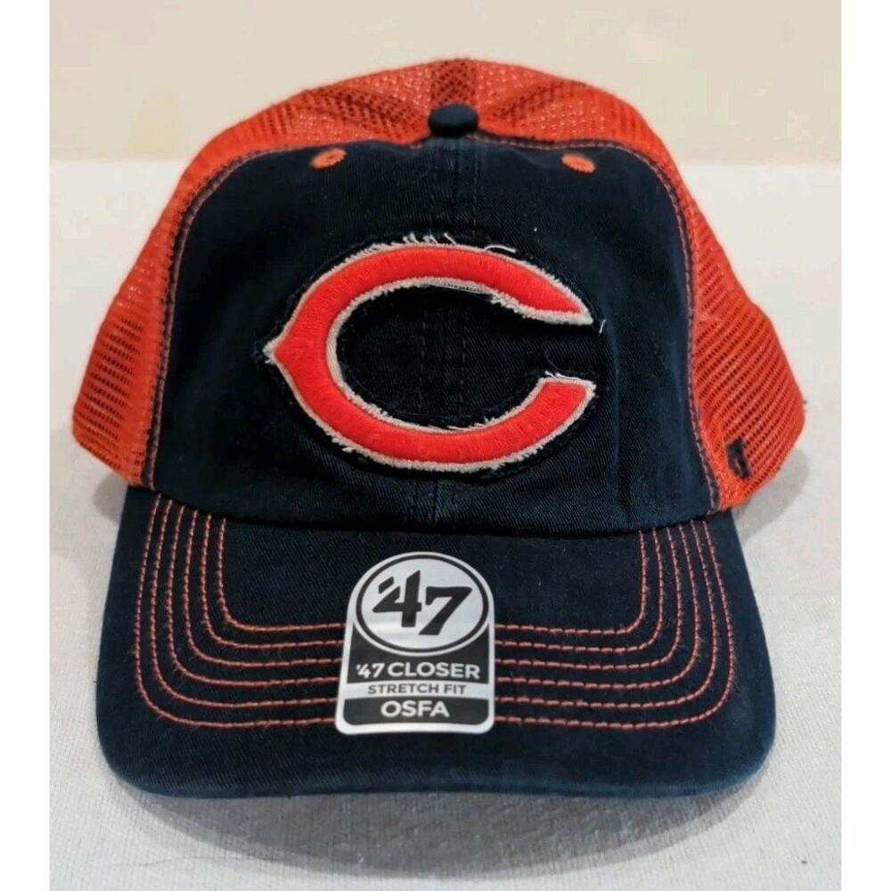 Chicago Bears NFL ‘47 Brand Adult Size XL Stretch Fit Mesh Hat Cap NEW